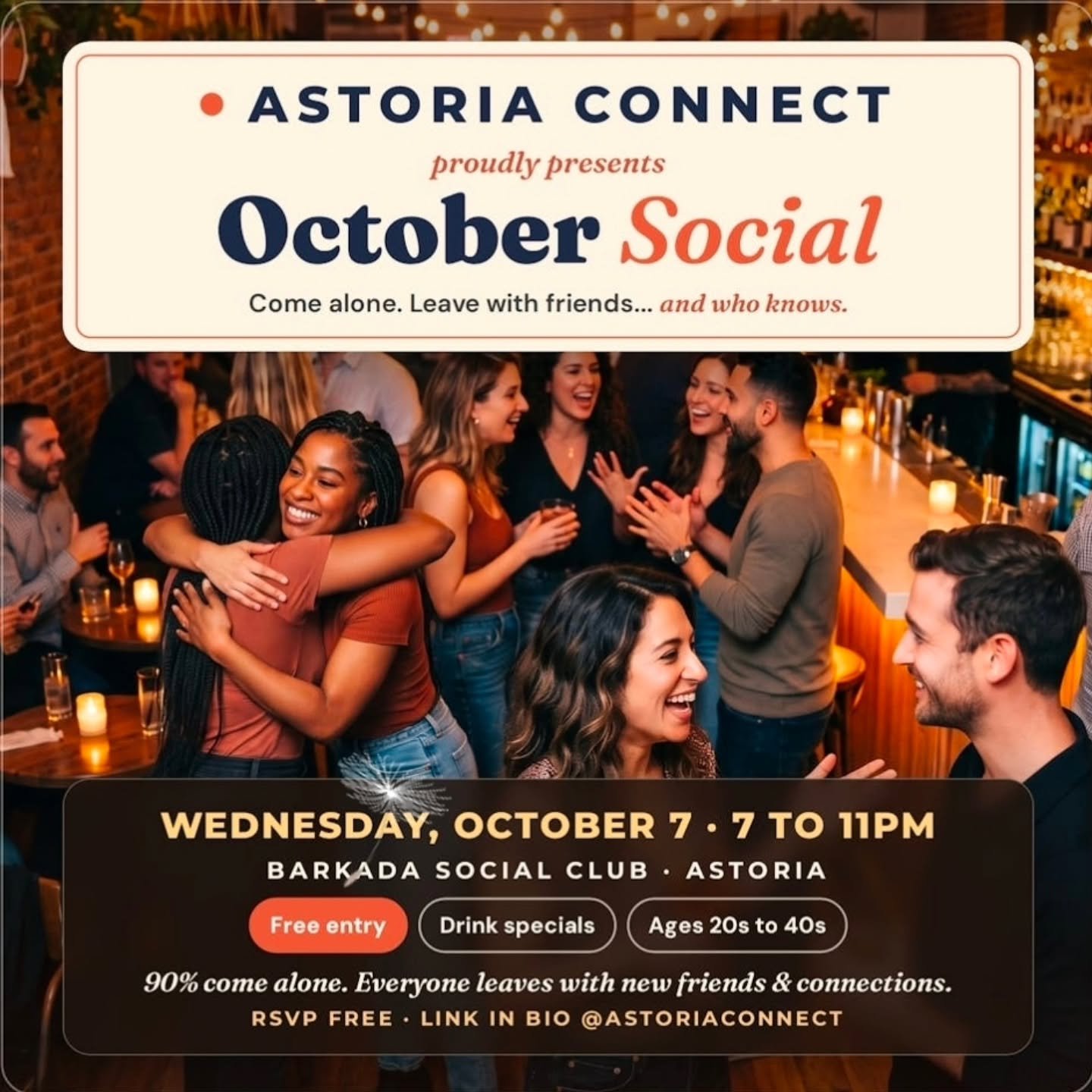 Astoria Connect October Social event flyer